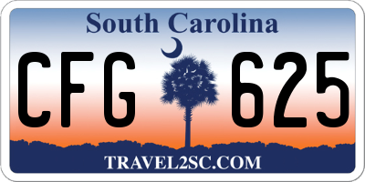 SC license plate CFG625