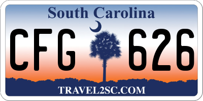 SC license plate CFG626