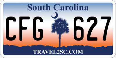 SC license plate CFG627
