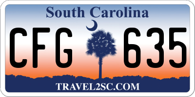 SC license plate CFG635