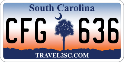 SC license plate CFG636