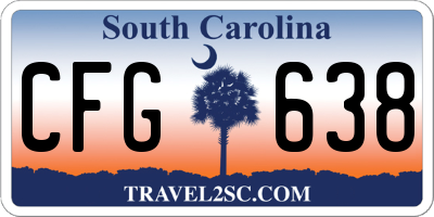 SC license plate CFG638