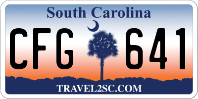 SC license plate CFG641