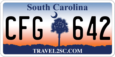SC license plate CFG642