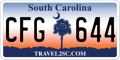 SC license plate CFG644