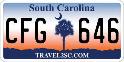SC license plate CFG646