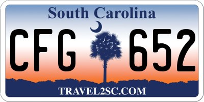 SC license plate CFG652