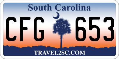SC license plate CFG653