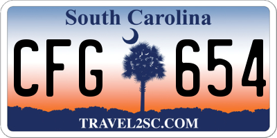 SC license plate CFG654