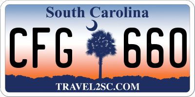SC license plate CFG660