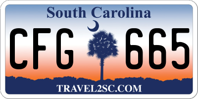 SC license plate CFG665