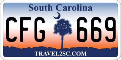 SC license plate CFG669