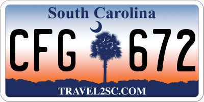SC license plate CFG672