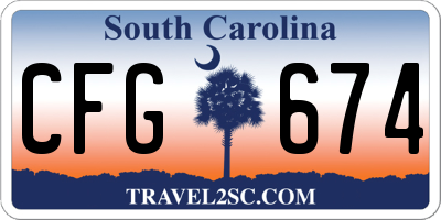 SC license plate CFG674