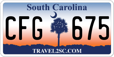SC license plate CFG675