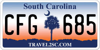 SC license plate CFG685