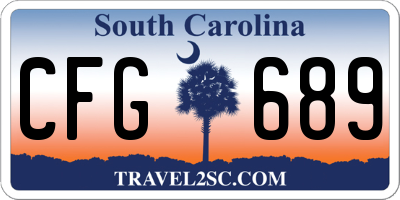 SC license plate CFG689