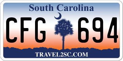 SC license plate CFG694