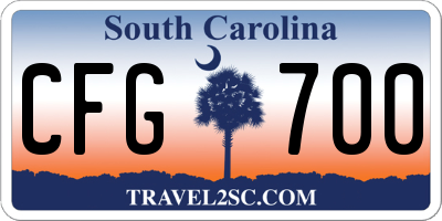 SC license plate CFG700
