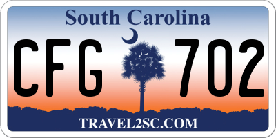 SC license plate CFG702