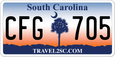 SC license plate CFG705