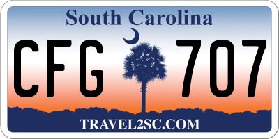 SC license plate CFG707