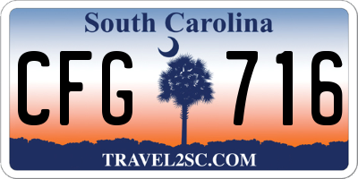 SC license plate CFG716
