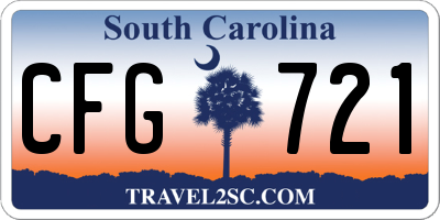 SC license plate CFG721