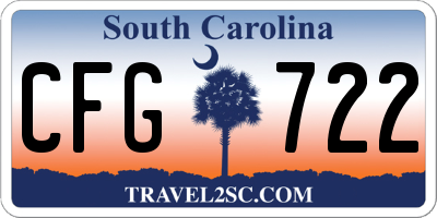 SC license plate CFG722