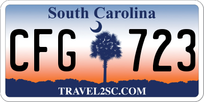 SC license plate CFG723