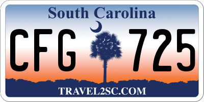 SC license plate CFG725