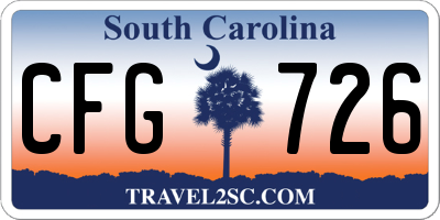 SC license plate CFG726