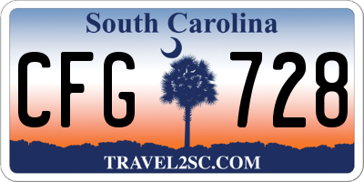 SC license plate CFG728