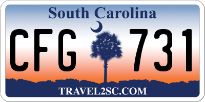 SC license plate CFG731