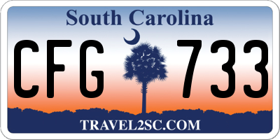 SC license plate CFG733