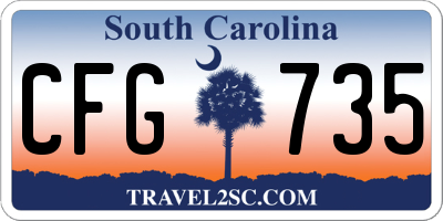 SC license plate CFG735