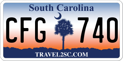 SC license plate CFG740