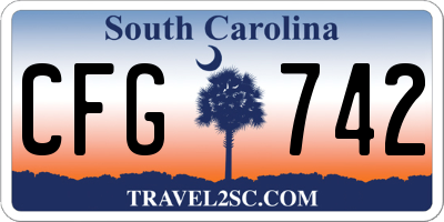 SC license plate CFG742