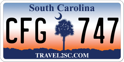 SC license plate CFG747