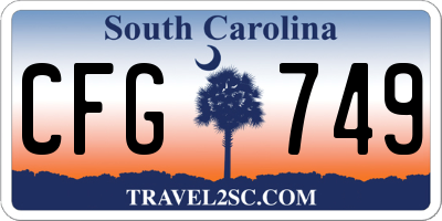 SC license plate CFG749