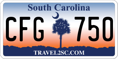 SC license plate CFG750