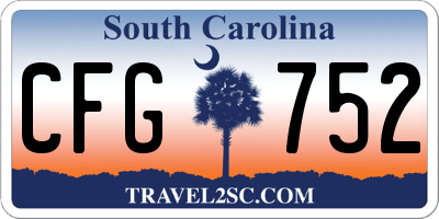 SC license plate CFG752