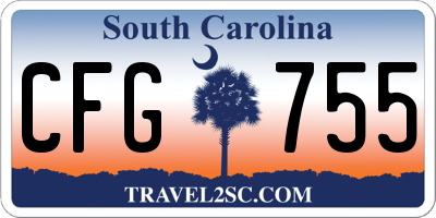 SC license plate CFG755