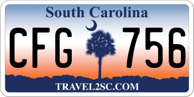 SC license plate CFG756