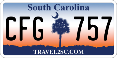 SC license plate CFG757