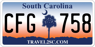 SC license plate CFG758