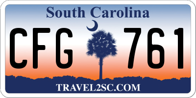 SC license plate CFG761