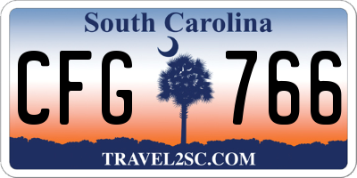 SC license plate CFG766