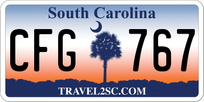 SC license plate CFG767