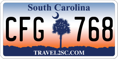 SC license plate CFG768